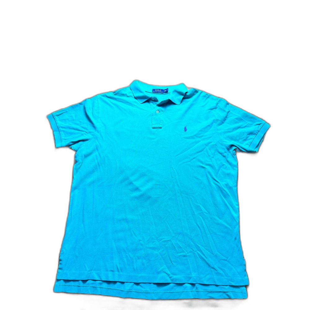 Polo Ralph Lauren Polo Shirt Mens XXL Aqua Blue Pony Logo Classic Fit